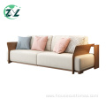 Linen Fabric Sofa Set Solid Wood Sectional Sofa